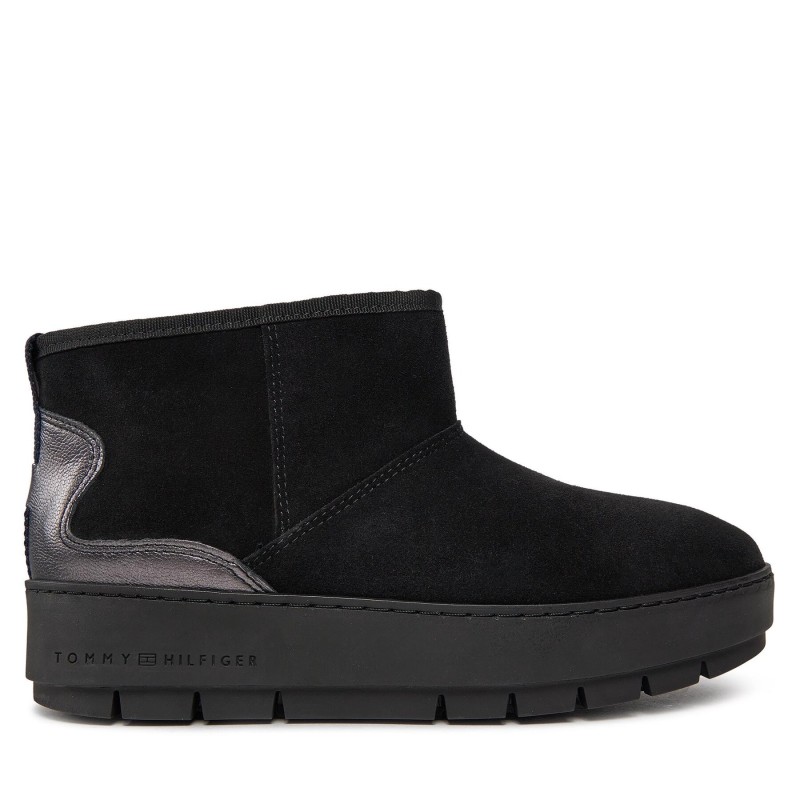 Schneeschuhe Tommy Hilfiger Metallic Suede Snowboot FW0FW07850 Schwarz