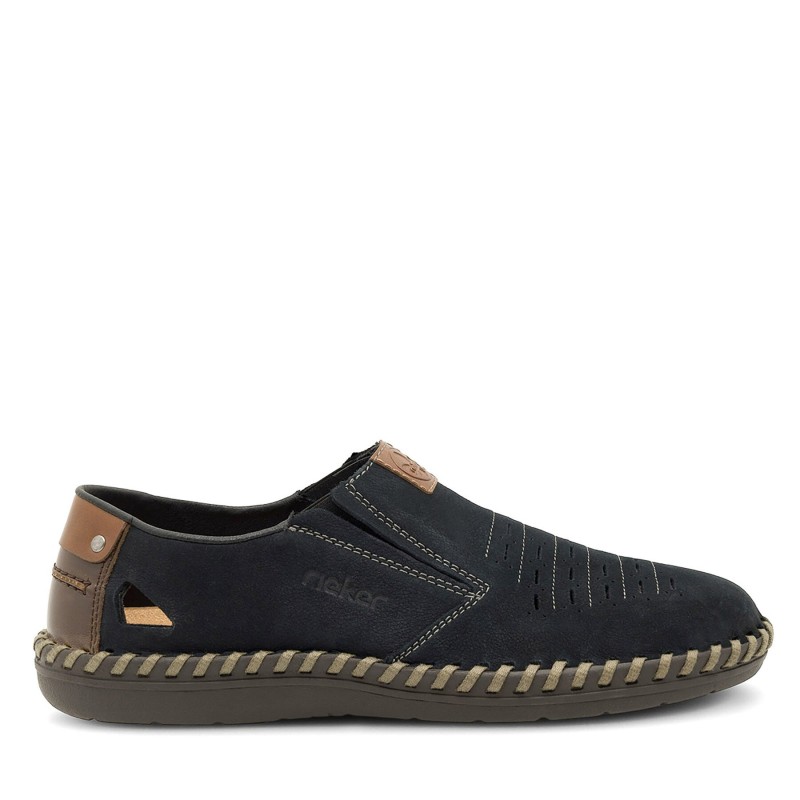 Halbschuhe Rieker B2457-14 Dunkelblau