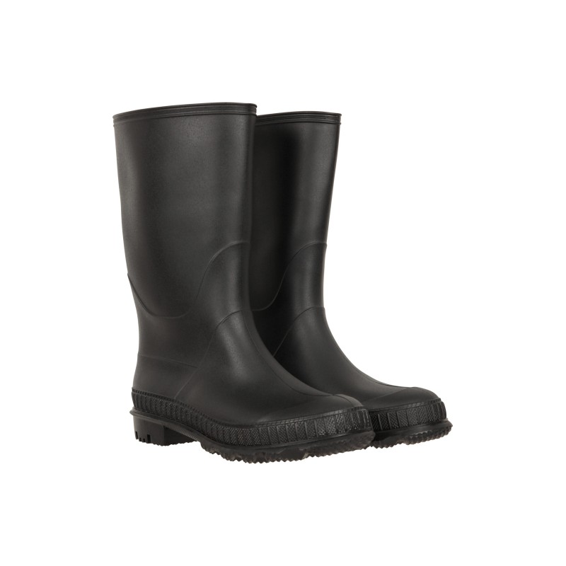 Einfarbige Kinder Gummistiefel - Schwarz