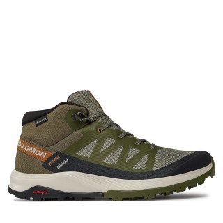 Trekkingschuhe Salomon Outrise Mid GORE-TEX L47143600 Khakifarben