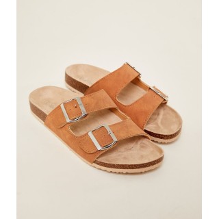 Flip-flop-hausschuhe mit kunstpelzfutter