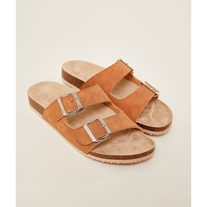 Flip-flop-hausschuhe mit kunstpelzfutter