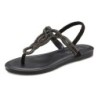 LASCANA Zehentrenner, Sandale, Pantolette mit Schmucksteinen in Glitzer-Optik VEGAN