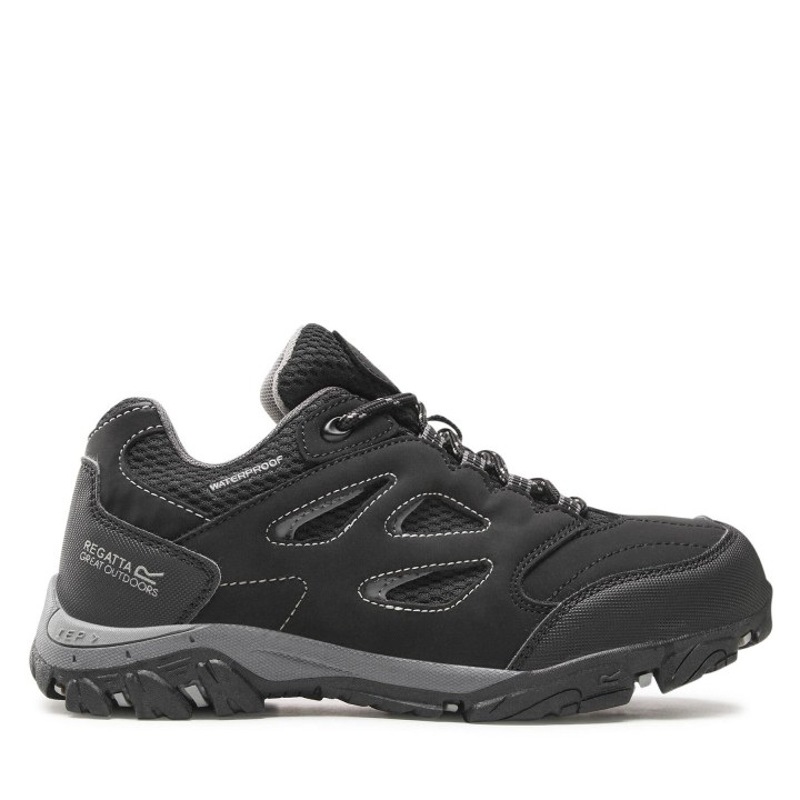 Trekkingschuhe Regatta Holcombe Lep Low Jnr RKF572 Schwarz