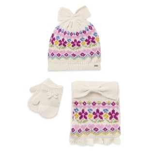 Set Mütze, Schal und Handschuhe Mayoral 10.536 Écru
