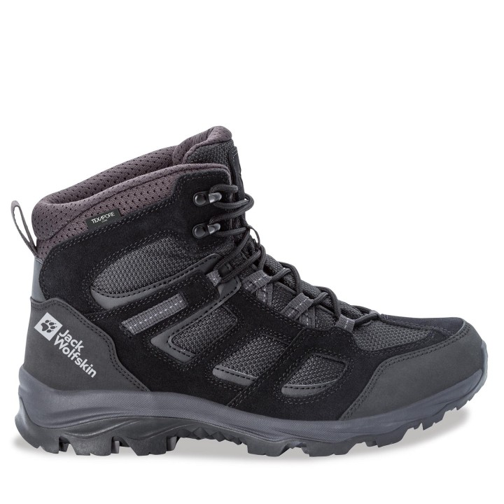 Trekkingschuhe Jack Wolfskin Vojo 3 Texapore Mid 4042461 Schwarz