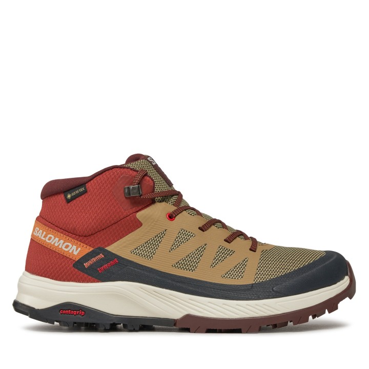 Trekkingschuhe Salomon Outrise Mid Gtx L47143700 Braun