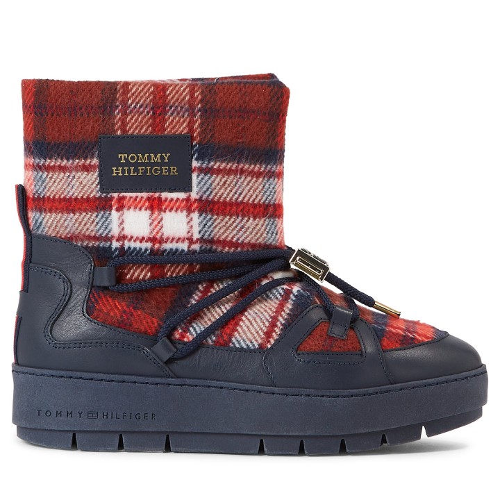 Schneeschuhe Tommy Hilfiger Tartan Snowboot FW0FW07612 Blau