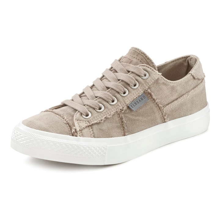 Elbsand Sneaker "Schnürschuh", Schnürhalbschuh, Freizeitschuh aus Textil, Used-Look VEGAN