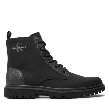 Schnürschuhe Calvin Klein Jeans Eva Boot Mid Laceup Mix Mtr YM0YM00982 Schwarz