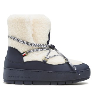 Schneeschuhe Tommy Hilfiger Th Faux Fur Snow Bootie FW0FW06850 Écru