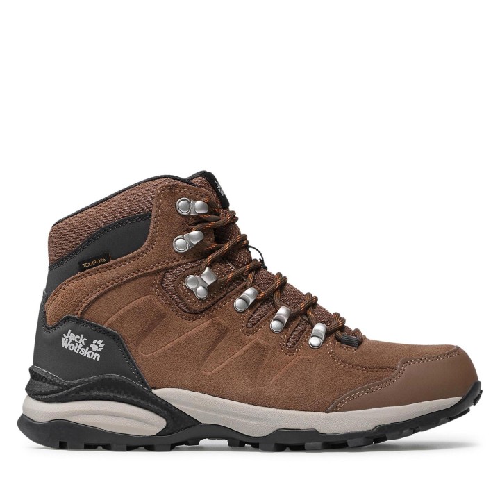Trekkingschuhe Jack Wolfskin Refugio Texapore Mid W 4050871 Braun