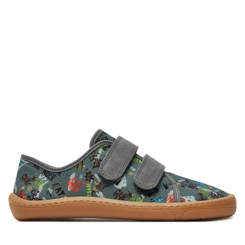 Hausschuhe Froddo Barefoot Canvas G1700390-1 D Grau