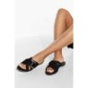 Breite Passform Mules Mit Schnallen-Detail - Black - 36, Black