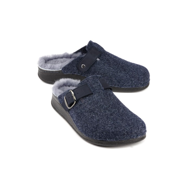 Lammfell-Pantolette Wollfilz