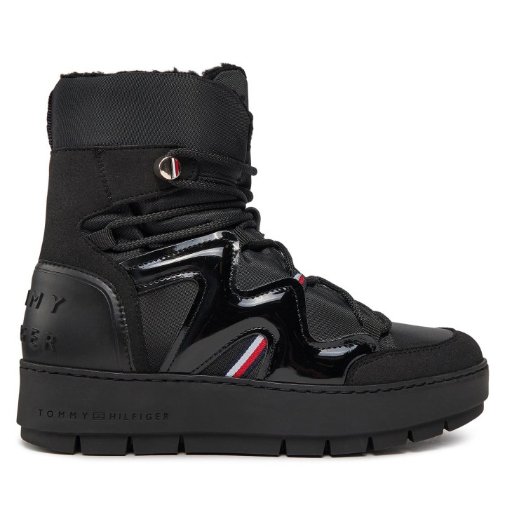 Schneeschuhe Tommy Hilfiger Patent Snowboot FW0FW07852 Schwarz