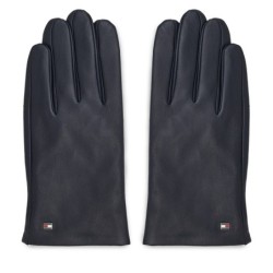 Herrenhandschuhe Tommy Hilfiger Essential Flag Leather Gloves AM0AM11482 Dunkelblau