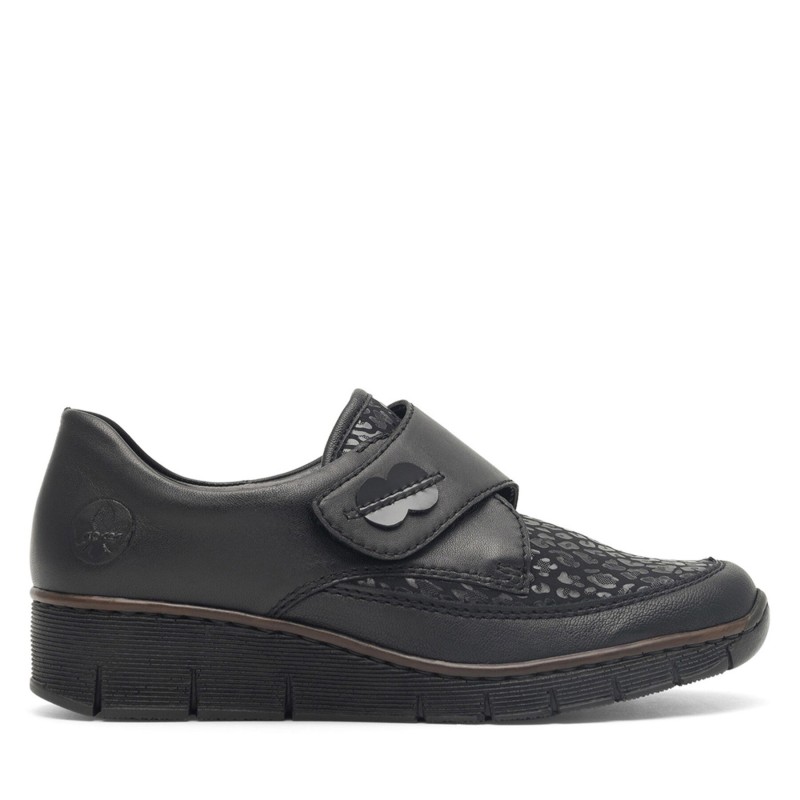 Halbschuhe Rieker 537C0-00 Schwarz