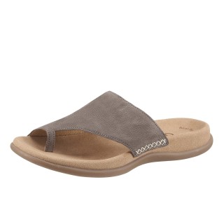 Gabor Zehentrenner, Keilabsatz, Sommerschuh, Dianette mit kontrastfarbiger Stickerei