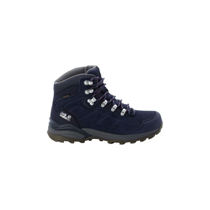 Jack Wolfskin Refugio Texapore Mid Women Wasserdichte Wanderschuhe Damen 37.5 miscellaneous,blue,grey Dark Blue / Grey