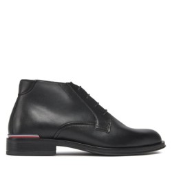 Schnürschuhe Tommy Hilfiger Core Rwb Hilfiger Lth L Boot FM0FM04804 Schwarz