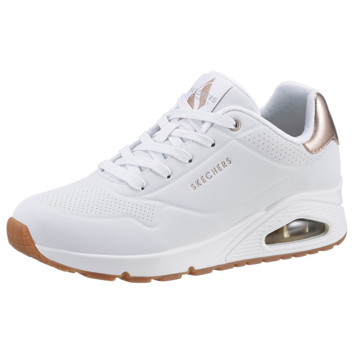 Skechers Sneaker "UNO GOLDEN AIR", Freizeitschuh, Halbschuh, Schnürschuh mit Metallic-Einsatz