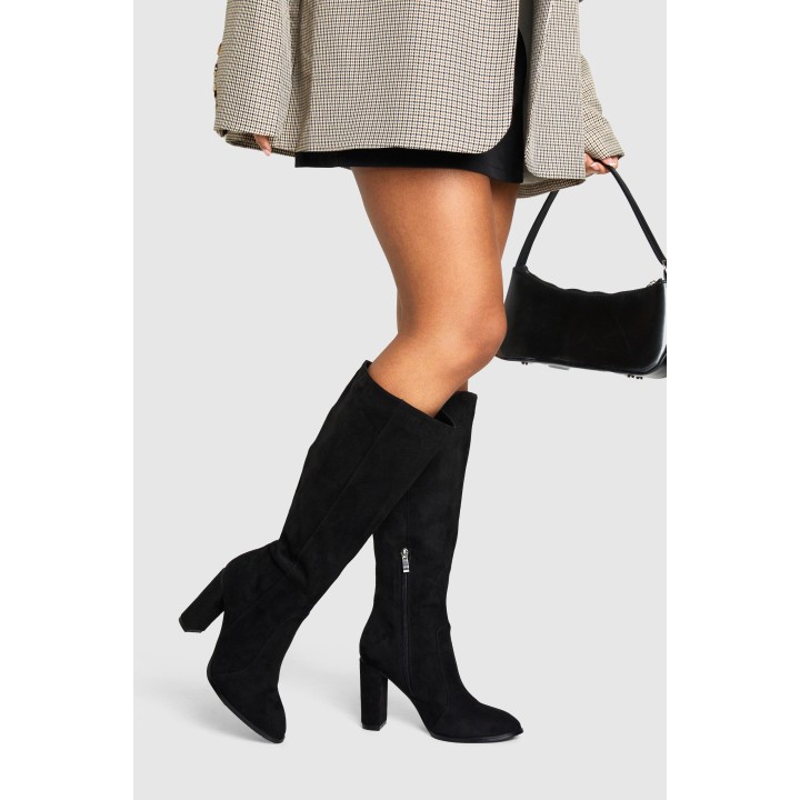 Kniehohe Stiefel - Black - 39, Black