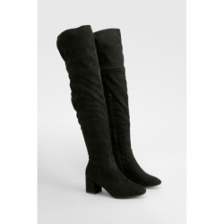 Overknee-Stiefel Mit Blockabsatz - Black - 38, Black