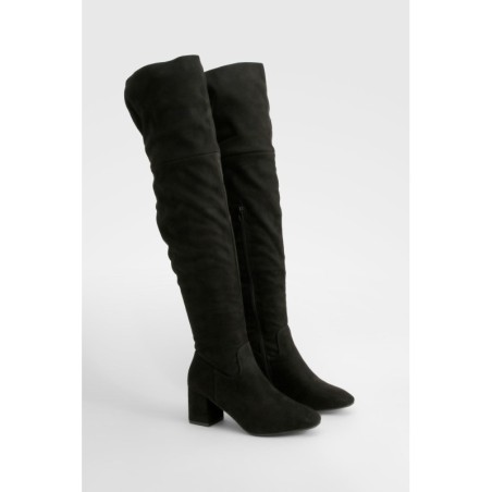 Overknee-Stiefel Mit Blockabsatz - Black - 38, Black