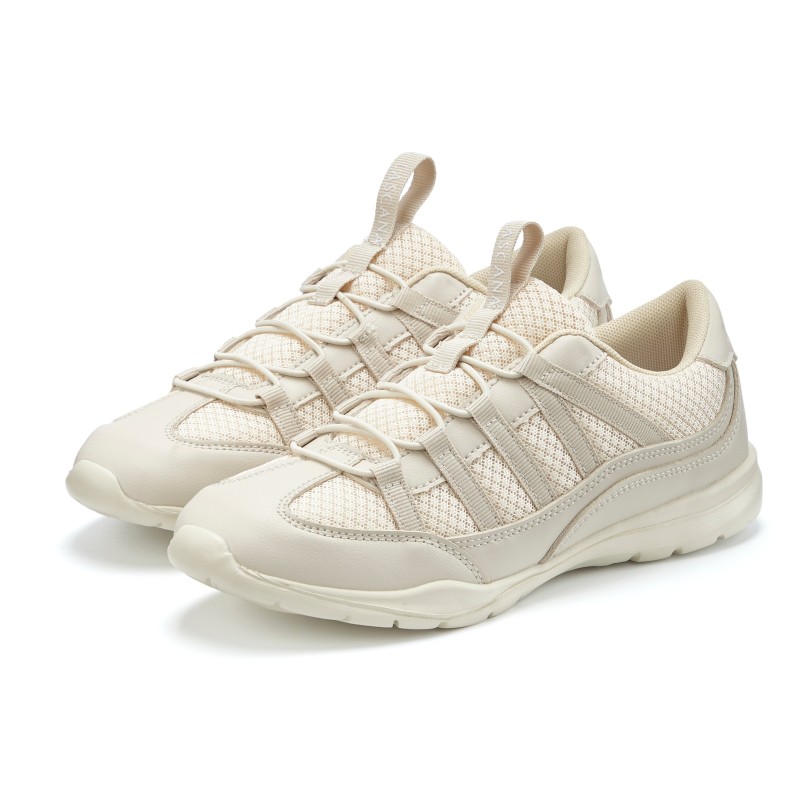 LASCANA Sneaker, Slip-On Freizeitschuh, Halbschuh mit elastischen Schnürbändern VEGAN