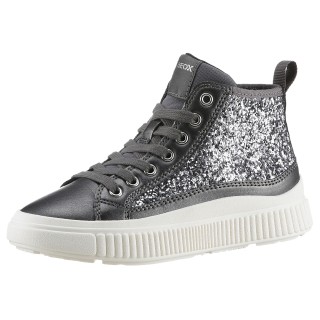 Geox Sneaker "J LAQUINNY GIRL D", High Top Sneaker, Schnürboots, Freizeitschuh mit Plateausohle