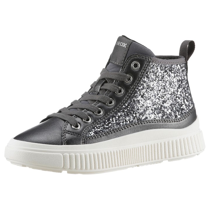 Geox Sneaker "J LAQUINNY GIRL D", High Top Sneaker, Schnürboots, Freizeitschuh mit Plateausohle