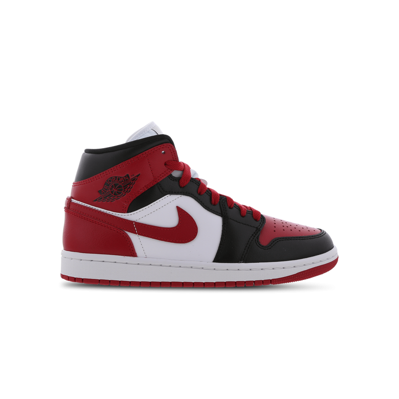 Jordan 1 Mid Damen Schuhe - Schwarz - Größe: 37.5 - Polyester - Foot Locker
