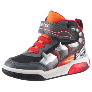 Geox Sneaker "J INEK BOY C - Blinkschuh", High Top Sneaker, Schnürboots mit coolem Motiv