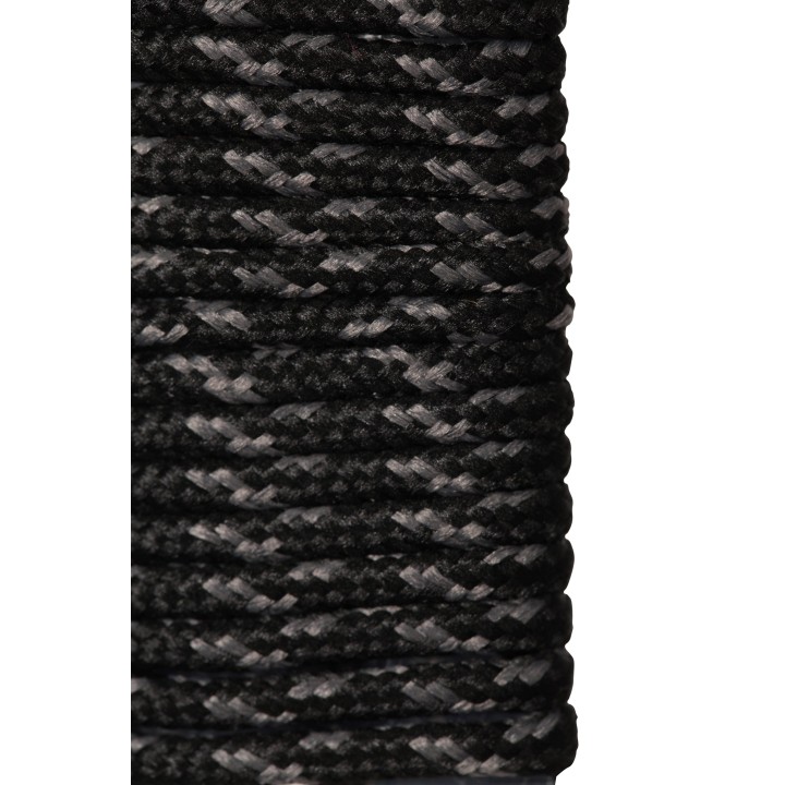 Runde, texturierte Schnürsenkel, 100 cm - Schwarz
