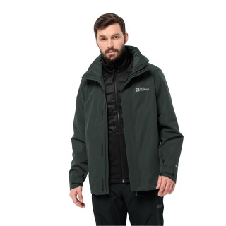 Jack Wolfskin Luntal 3in1 Jacket Men 2XL green,olive black olive