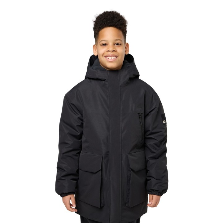 Jack Wolfskin Teen 2L Ins Parka Youth Wintermantel Teenager M black granite black