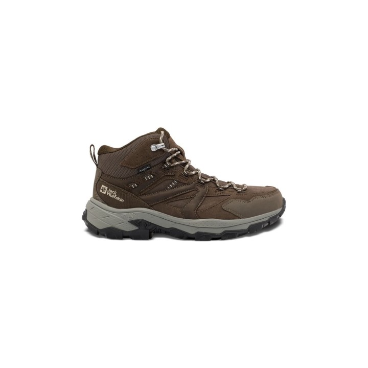 Jack Wolfskin Vojo Tour Backlength Texapore Mid Men Wasserdichte Wanderschuhe Herren 47.5 brown cold coffee