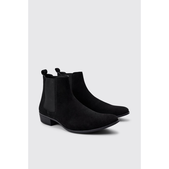 Stiefel aus Wildleder-Imitat - Schwarz - 42, Schwarz