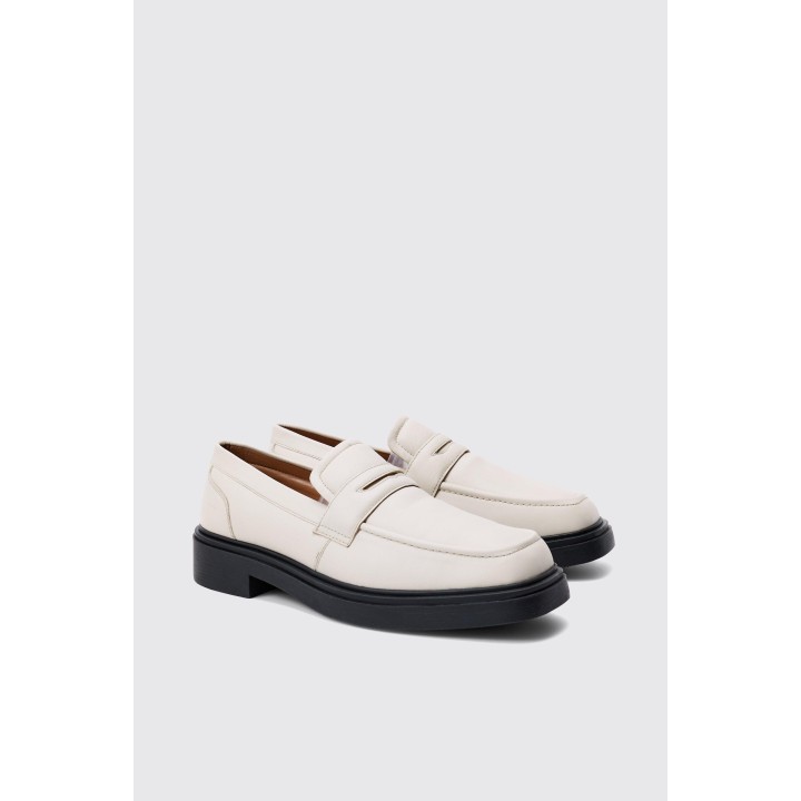 Gepolsterte PU-Loafer in Ecru - 42, Ecru