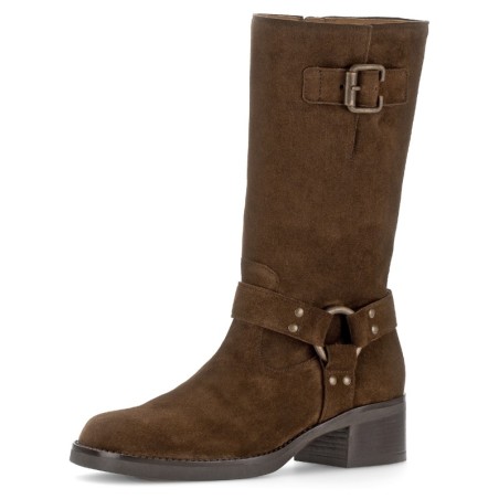 Gabor Stiefel, Blockabsatz, Bikerstiefel, Langschaftsiefel mit Best Fitting