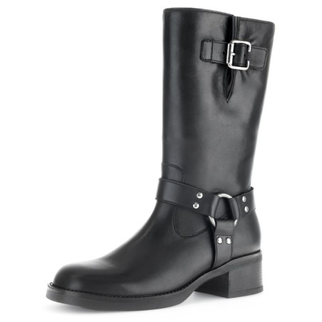Gabor Stiefel, Blockabsatz, Bikerstiefel, Langschaftsiefel mit Best Fitting