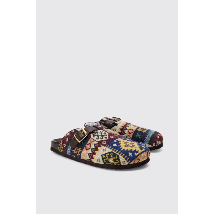 Mules mit Schnallen-Detail - Rot - 41, Rot