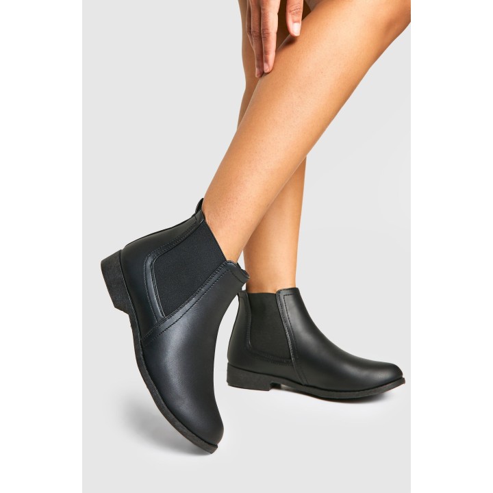 Flache Chelsea-Stiefel - Schwarz - 38, Schwarz