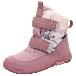 Superfit Winterstiefel "TRACE WMS: mittel", Barfußschuh, Klettstiefel, Winterschuh mit Digital Druck