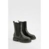 Breite Passform Wadenhohe Chelsea-Stiefel Mit Klobiger Sohle - Black - 38, Black