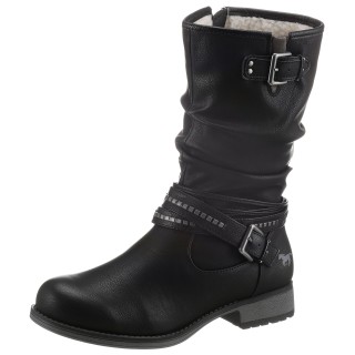Mustang Shoes Winterstiefel, Stiefelette, Winterboots mit Zierschnallen am slouchy Schaft