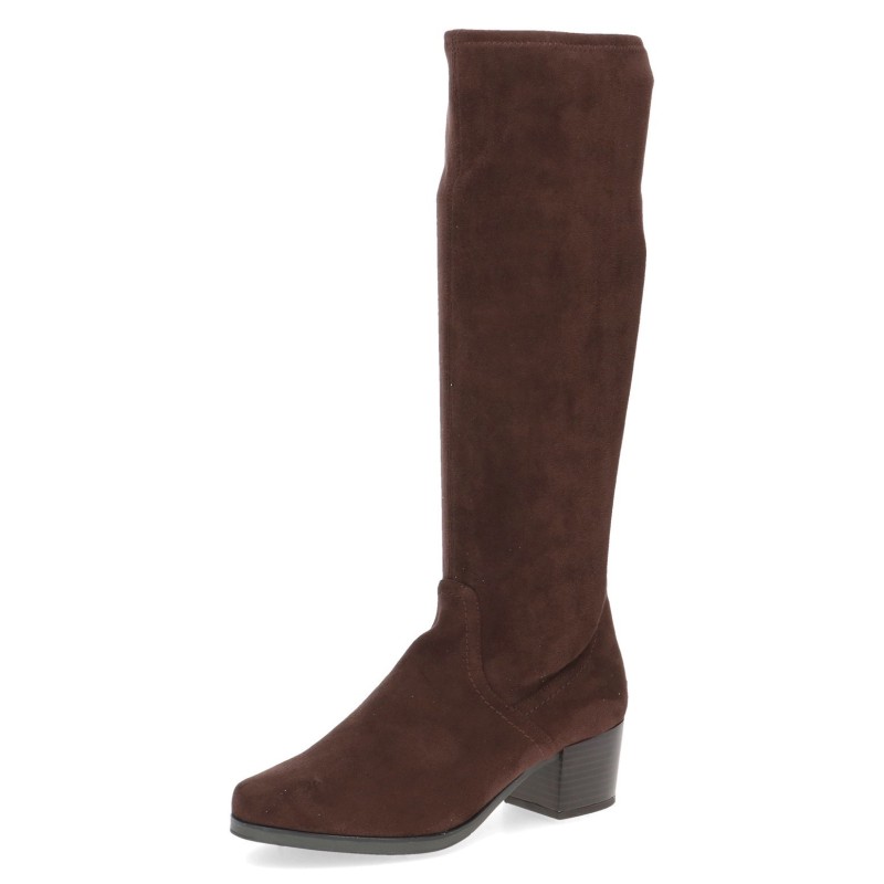 Caprice Stiefel, Blockabsatz, Schlupfstiefel mit Stretch-XS-Schaft in schmaler Form