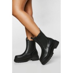 Chelsea-Stiefel Mit Klobiger Sohle - Black - 40, Black