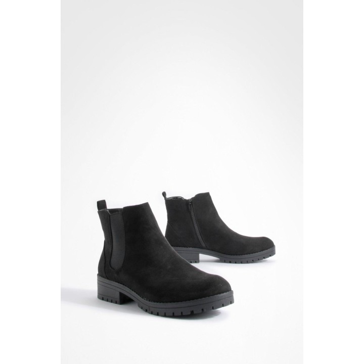 Breite Passform Chelsea-Stiefel - Black - 38, Black